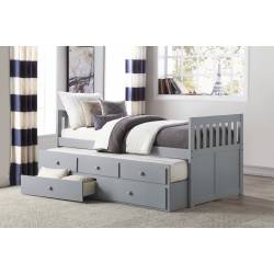 B2063PR-1* Twin/Twin Trundle Bed with Two Storage Drawers Orion