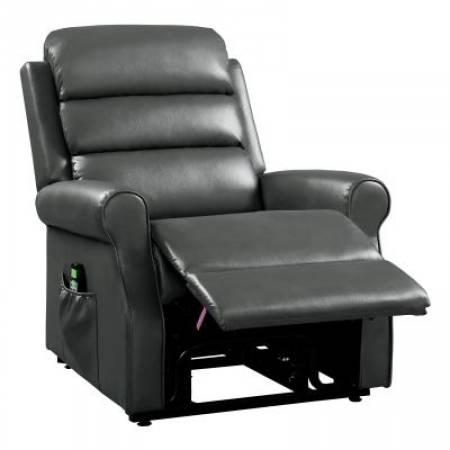 9859GRY-1LT Power Li Chair with Massage and Heat Jareth