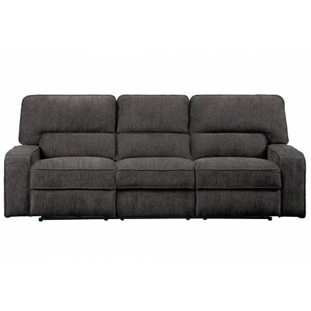 9849CH-3PWH Power Double Reclining Sofa with Power Headrest and USB Ports Borneo