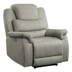 9848GY-1PWH Power Reclining Chair with Power Headrest and USB Port Shola