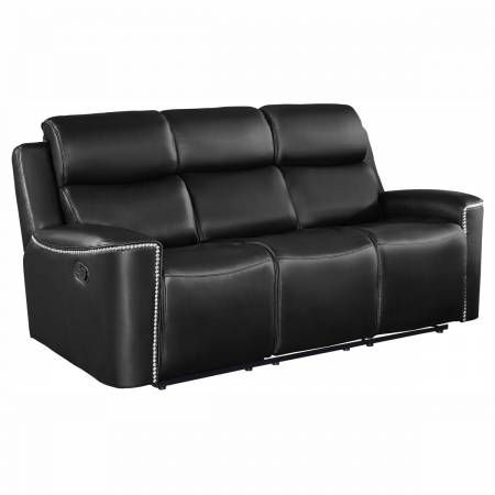 9827BLK-3 Double Reclining Sofa Altair