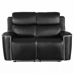 9827BLK-2 Double Reclining Love Seat Altair