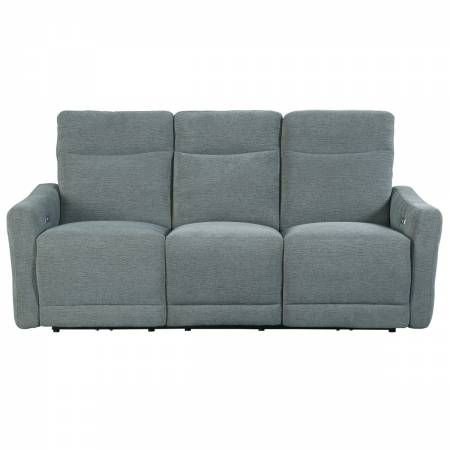 9804DV-3PWH Power Double Lay Flat Reclining Sofa with Power Headrest and USB Port Edition