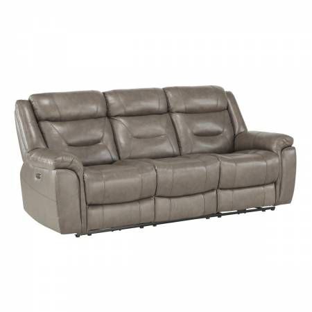 9528BRG-3PWH Power Double Reclining Sofa with Power Headrests and USB Ports Danio