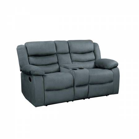9526GY-2 Double Reclining Love Seat with Center Consonle Discus