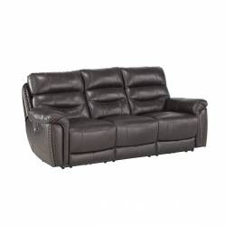 9527BRW-3PWH Power Double Reclining Sofa with Power Headrests Lance