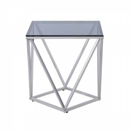3648-04 End Table with Gray Glass Insert Rex