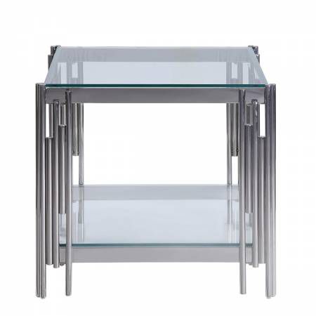 3645-04 End Table with Glass Porfirio