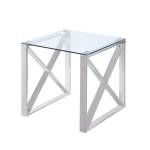 3644-04 End Table with Glass Top Rush