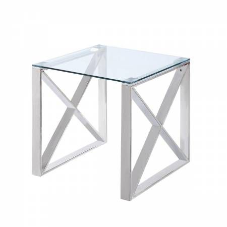 3644-04 End Table with Glass Top Rush