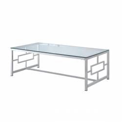 3642-30 Cocktail Table with Glass Top Yesenia