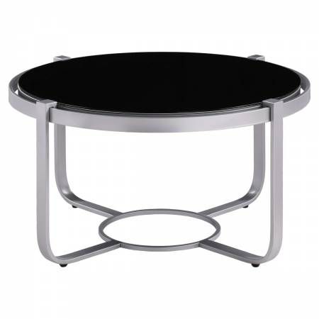 3635SV-01 Round Cocktail Table with Glass Insert Caracal