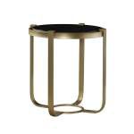 3635-04 Round End Table with Glass Insert Caracal