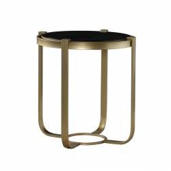 3635-04 Round End Table with Glass Insert Caracal