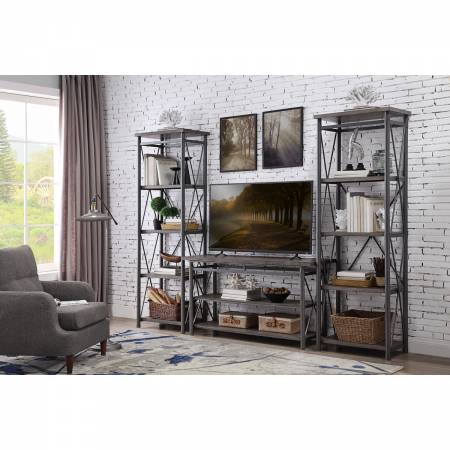 36340-56T+S 56″ TV Stand and 4-Shelf Bookcase Laurel Hill