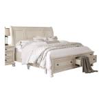 2259W-1* Queen Sleigh Platform Bed with Footboard Storage Bethel