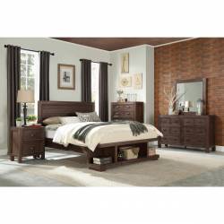 2055-1*4 4PC SETS Queen Platform Youth Bed + NS + D + M