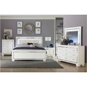1916FW-1Gr Allura Full Bedroom Set - White