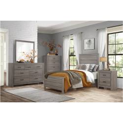 1902T-1Gr Waldorf Twin Bedroom Set - Gray Tone