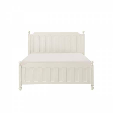 1803W-1* Queen Bed, White Wellsummer