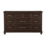 1689-5 Cardano Dresser - Driftwood Charcoal over Acacia Solids and Veneers