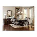 Savion Double Pedestal Dining Table with Leaf - Espresso