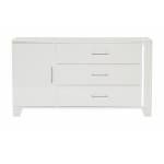 1678W-5 Kerren or Keren Dresser with LED Lighting - White High Gloss