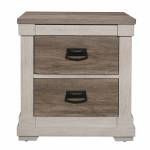 1677-4 Arcadia Night Stand - White Framing and Variegated Gray Printed Faux-Wood Grain Veneer