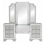 1646-15 Avondale Vanity Dresser with Mirror - Silver