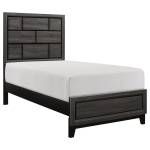 1645T-1 Davi Twin Bed - Gray