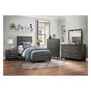 1645T-Gr Davi Twin Bedroom Set - Gray