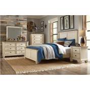 1626-EKGr Weaver Eastern King Bedroom Set - Antique White