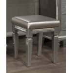 1616-14 Tamsin Vanity Stool - Silver-Gray Metallic