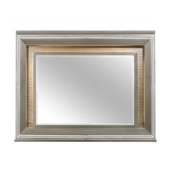 1616-6 Tamsin Mirror with LED Lighting - Silver-Gray Metallic