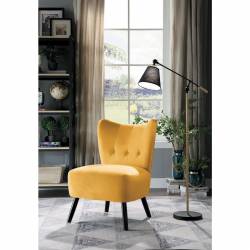 1166YW-1 Accent Chair, Yellow Velvet Imani