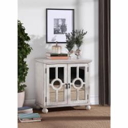 ACCENT CHEST WITH MIRROR DOOR-ANTIQUE WHITE, 3A 1000A70WH