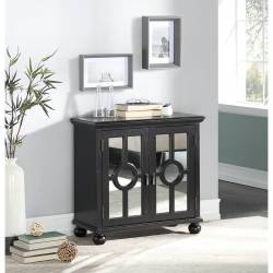 ACCENT CHEST WITH MIRROR DOOR-ANTIQUE BLACK, 3A 1000A70BK