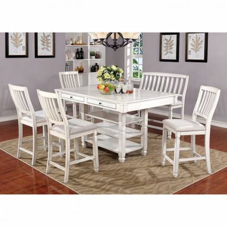 CM3194 KALIYAH 6PC SETS COUNTER HT. TABLE + 4 COUNTER HT. CHAIRS + COUNTER HT. BENCH