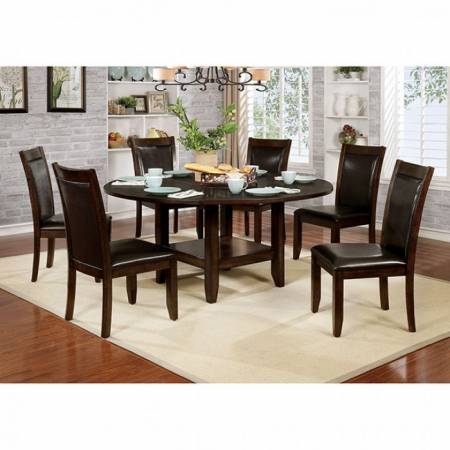 CM3152 MAEGAN I 7PC SETS ROUND DINING TABLE + 6 SIDE CHAIRS