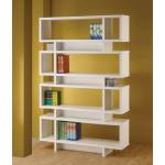 800308 Contemporary White Bookcase