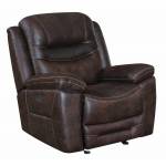 603333PP Hemer Upholstered Power^2 Glider Recliner Chocolate