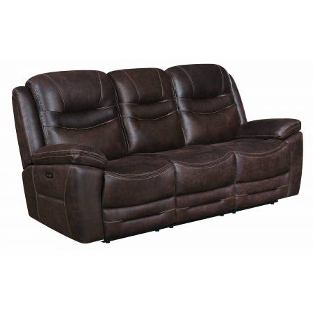 603331PP Hemer Upholstered Power^2 Sofa Chocolate