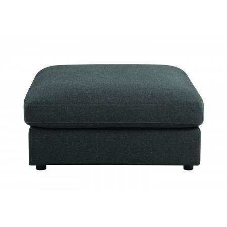 551326 Serene Upholstered Ottoman Charcoal