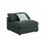 551324 Serene Upholstered Armless Chair Charcoal