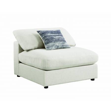 551321 Serene Upholstered Armless Chair Beige