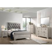 222721Q-4PC 4PC SETS Salford Queen Bed Metallic Sterling And Grey