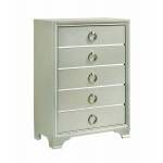 222725 Salford 5-Drawer Chest Metallic Sterling