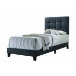 305747T Mapes Upholstered Tufted Twin Bed Charcoal