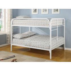 460056W Fordham White Full-Over-Full Bunk Bed