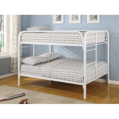460056W Fordham White Full-Over-Full Bunk Bed